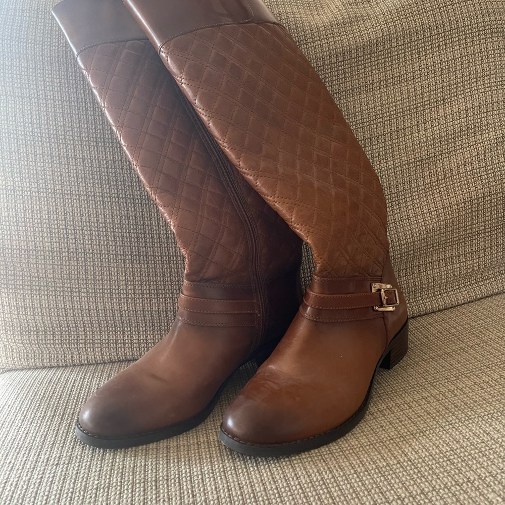 Alex Marie Brown Leather Heeled Boots